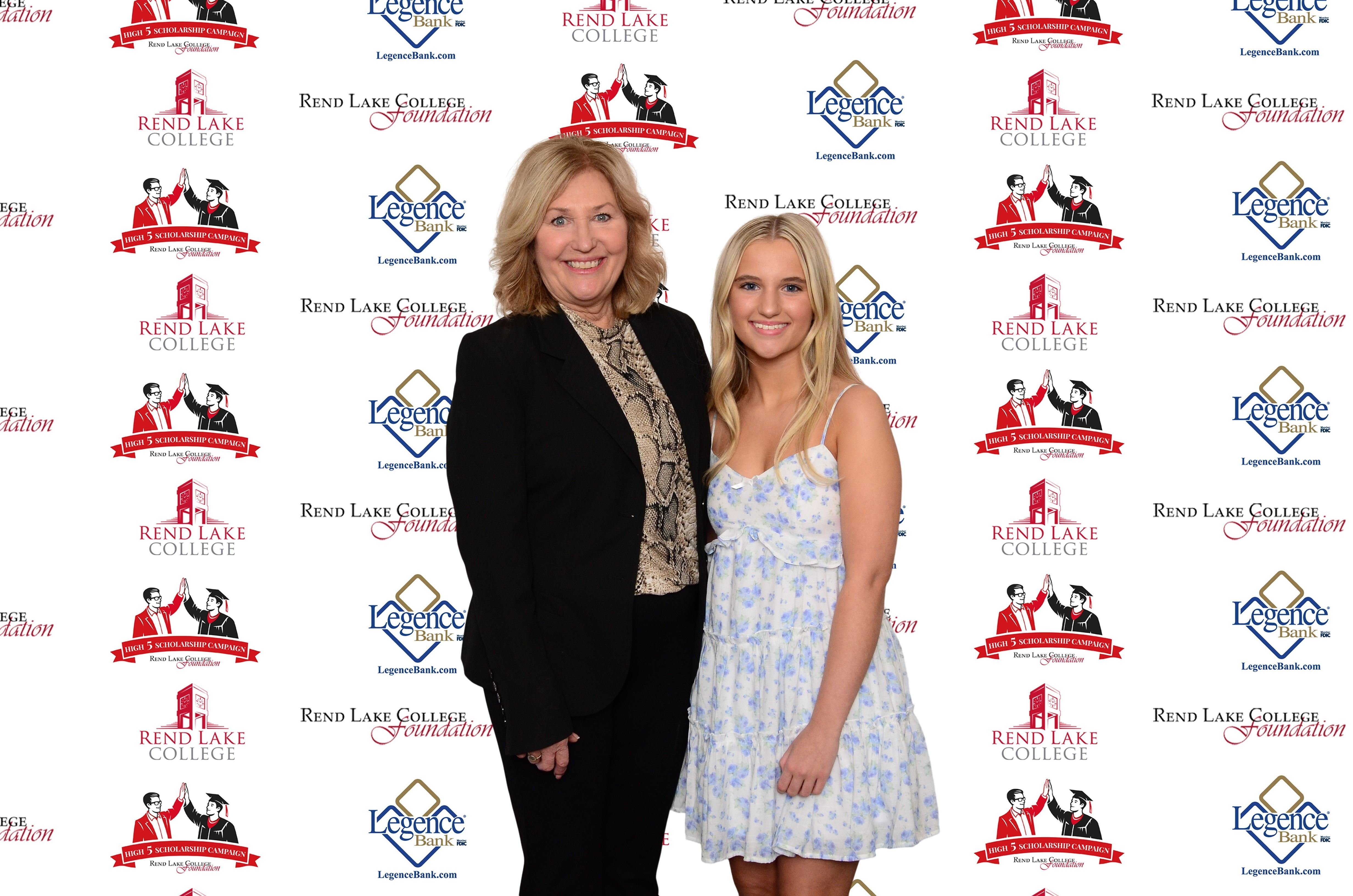 Pictured, (L-R) Scholarship Representative Pat Kern, Scholarship Recipient Morgan Booker