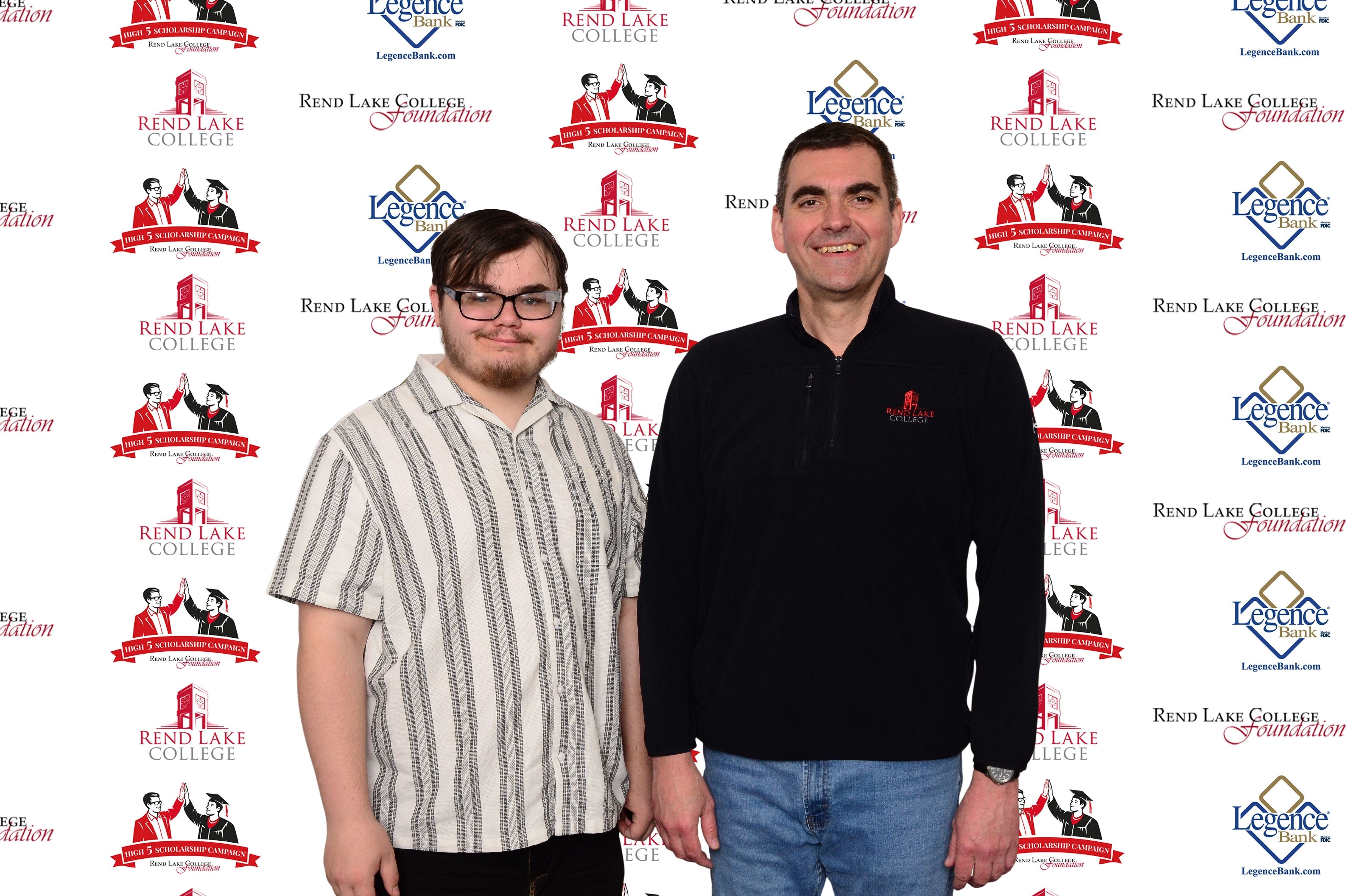 Pictured, (L-R) Scholarship Recipient Wyatt Shively, Scholarship Representative Chad Copple