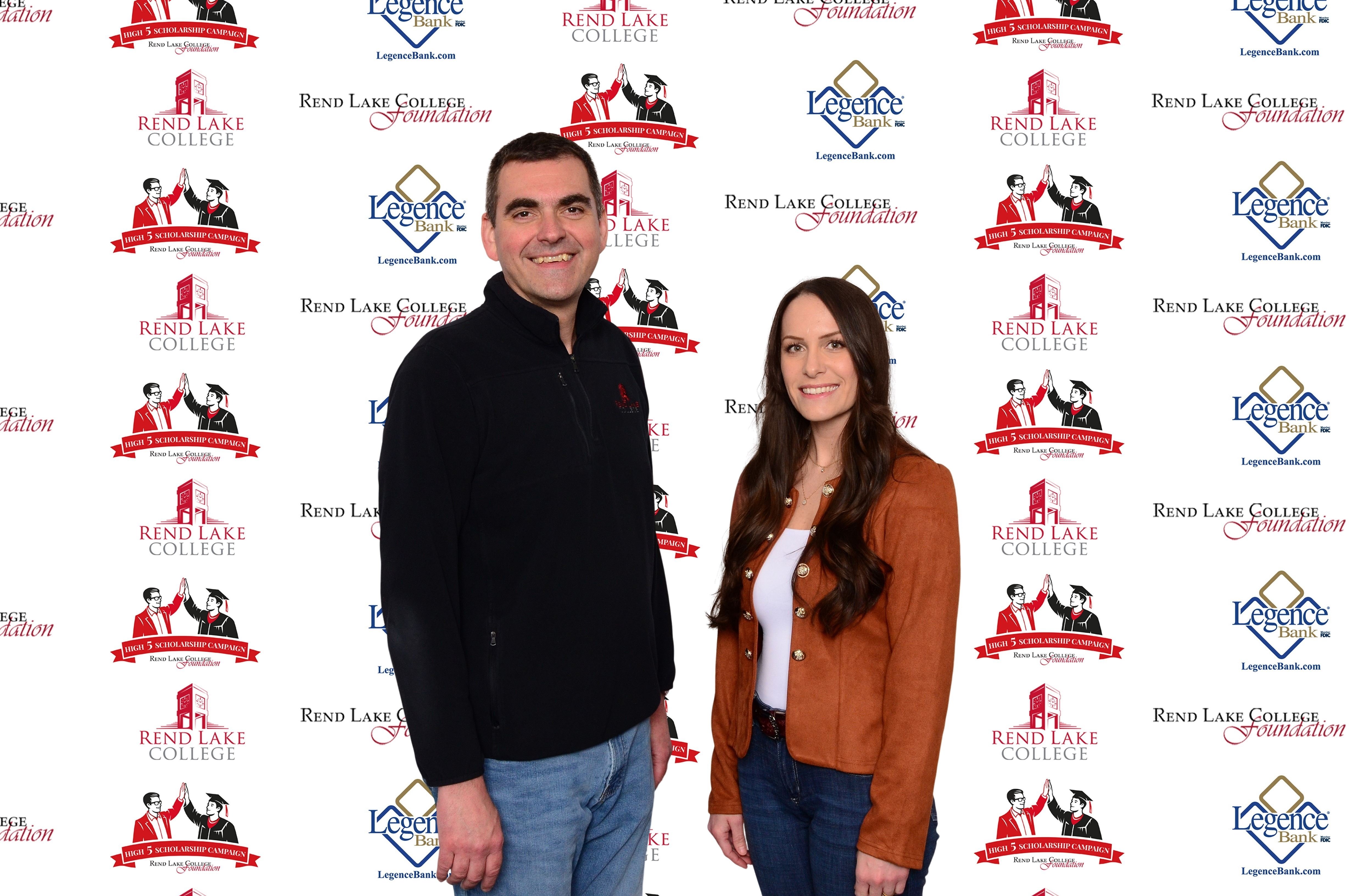 Pictured, (L-R) Scholarship Representative Chad Copple, Scholarship Recipient Josie Jackson