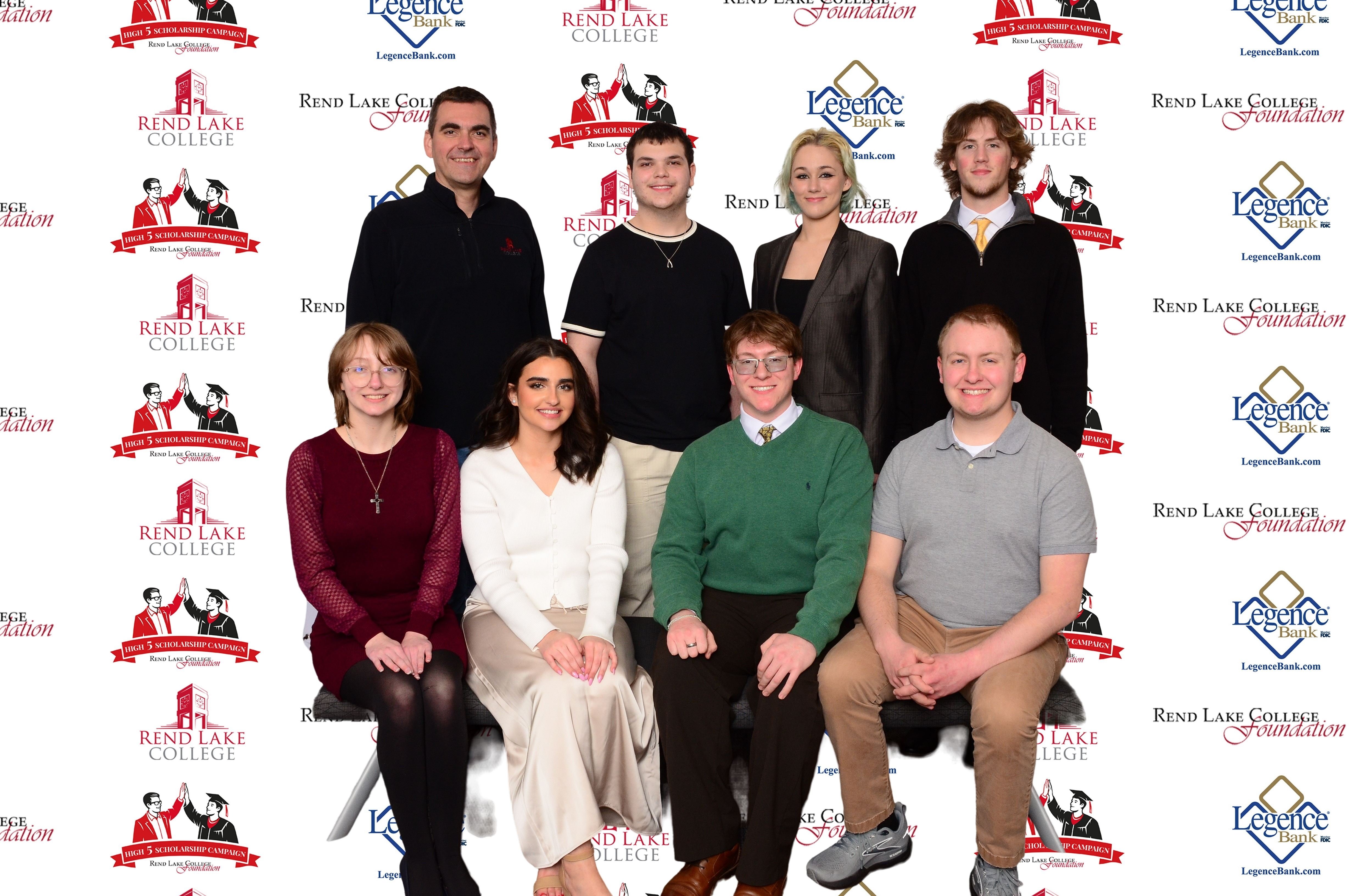 Pictured, Front row (L-R): Scholarship Recipient&nbsp;Aleah Gore, Scholarship Recipient Emalee McPeak, Scholarship Recipient Gaige Sisney, Scholarship Recipient Nolan Armstrong  Back row (L-R): Scholarship Representative Chad Copple, Scholarship Recipient Preston Bartolotti, Scholarship Recipient Madison Brower, Scholarship Recipient Morgan Jung