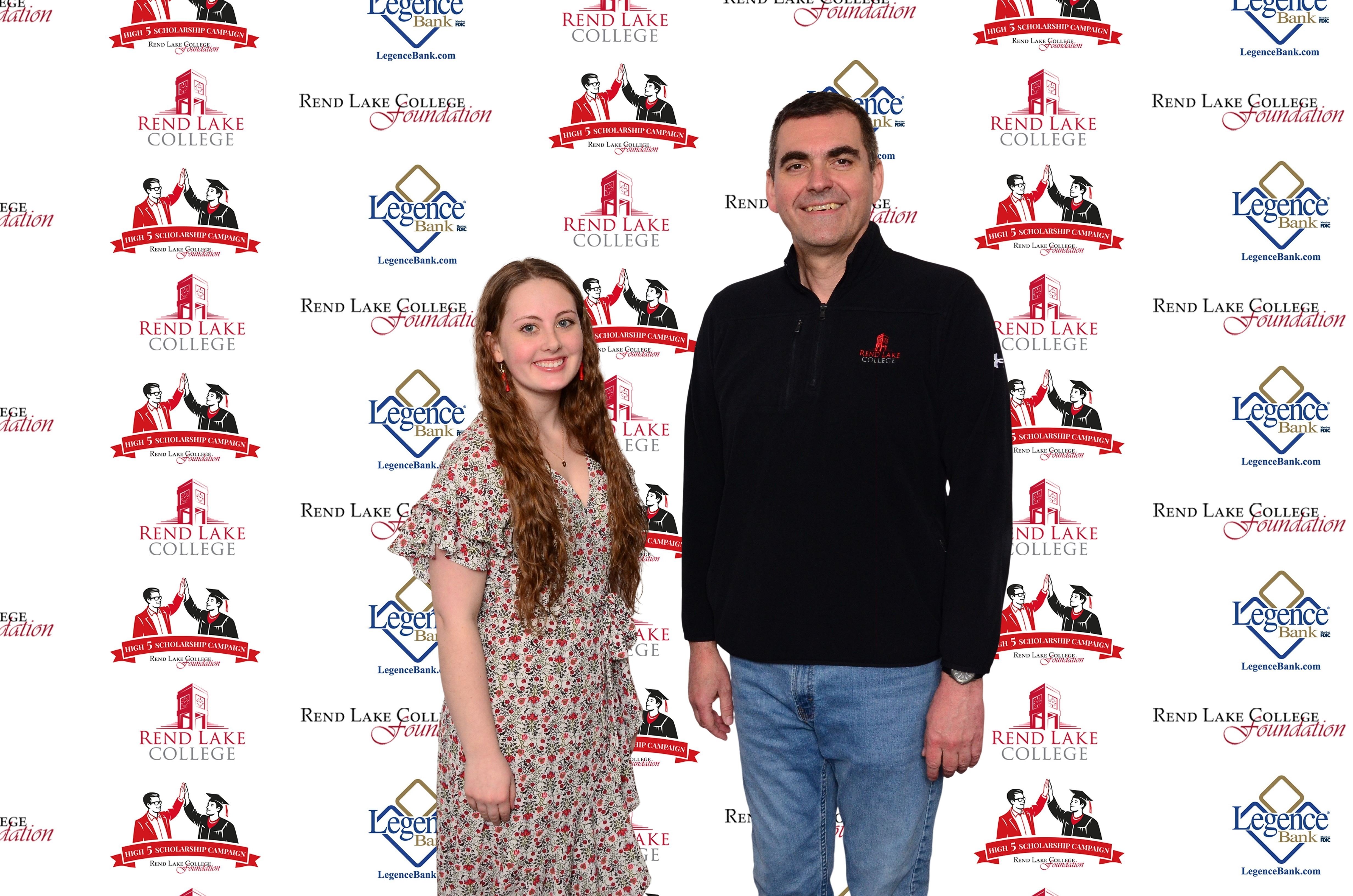 Pictured, (L-R) Scholarship Recipient Julia Bruce, Scholarship Representative Chad Copple