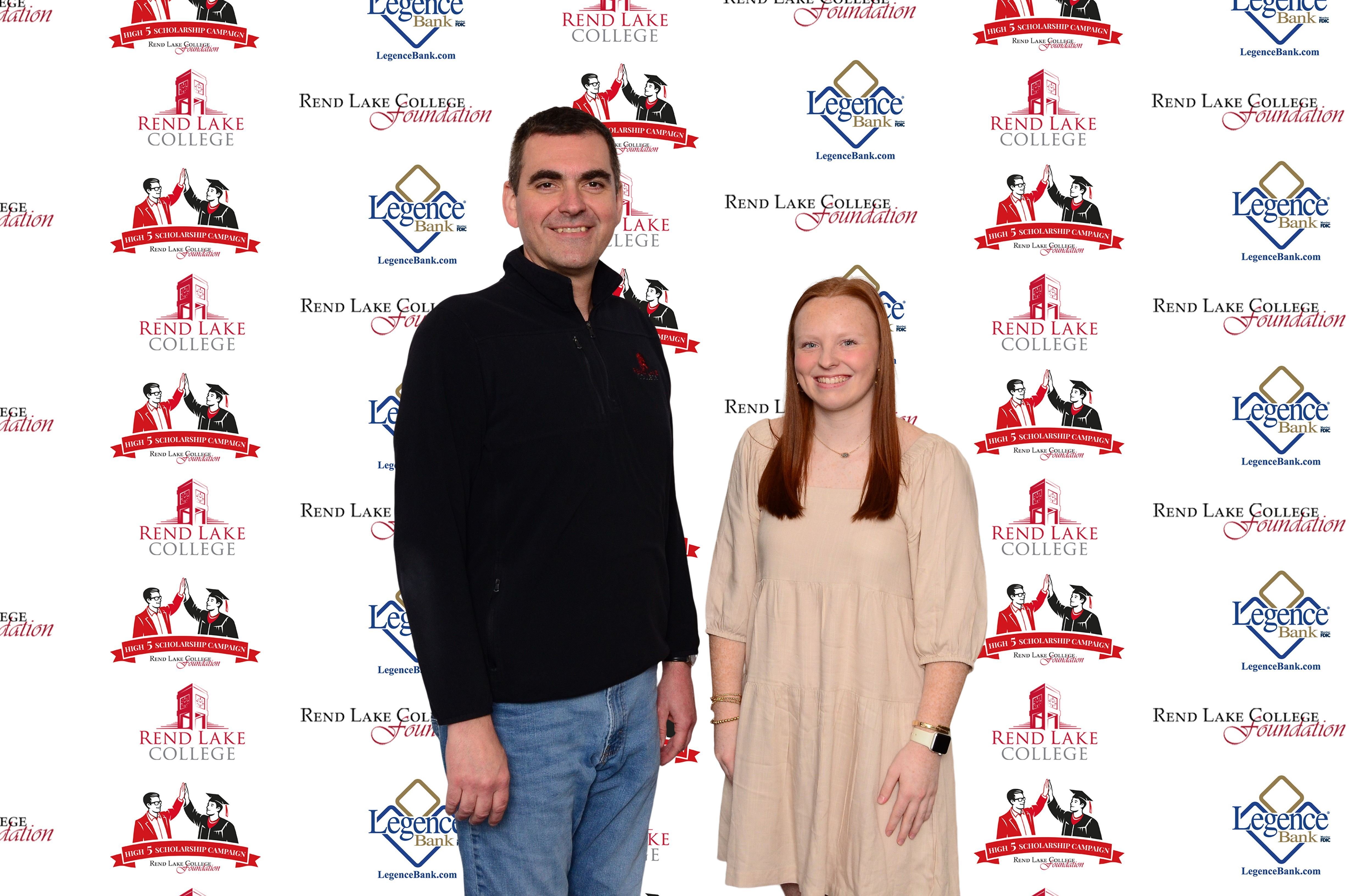 Pictured, (L-R) Scholarship Representative Chad Copple, Scholarship Recipient Rein Rynski