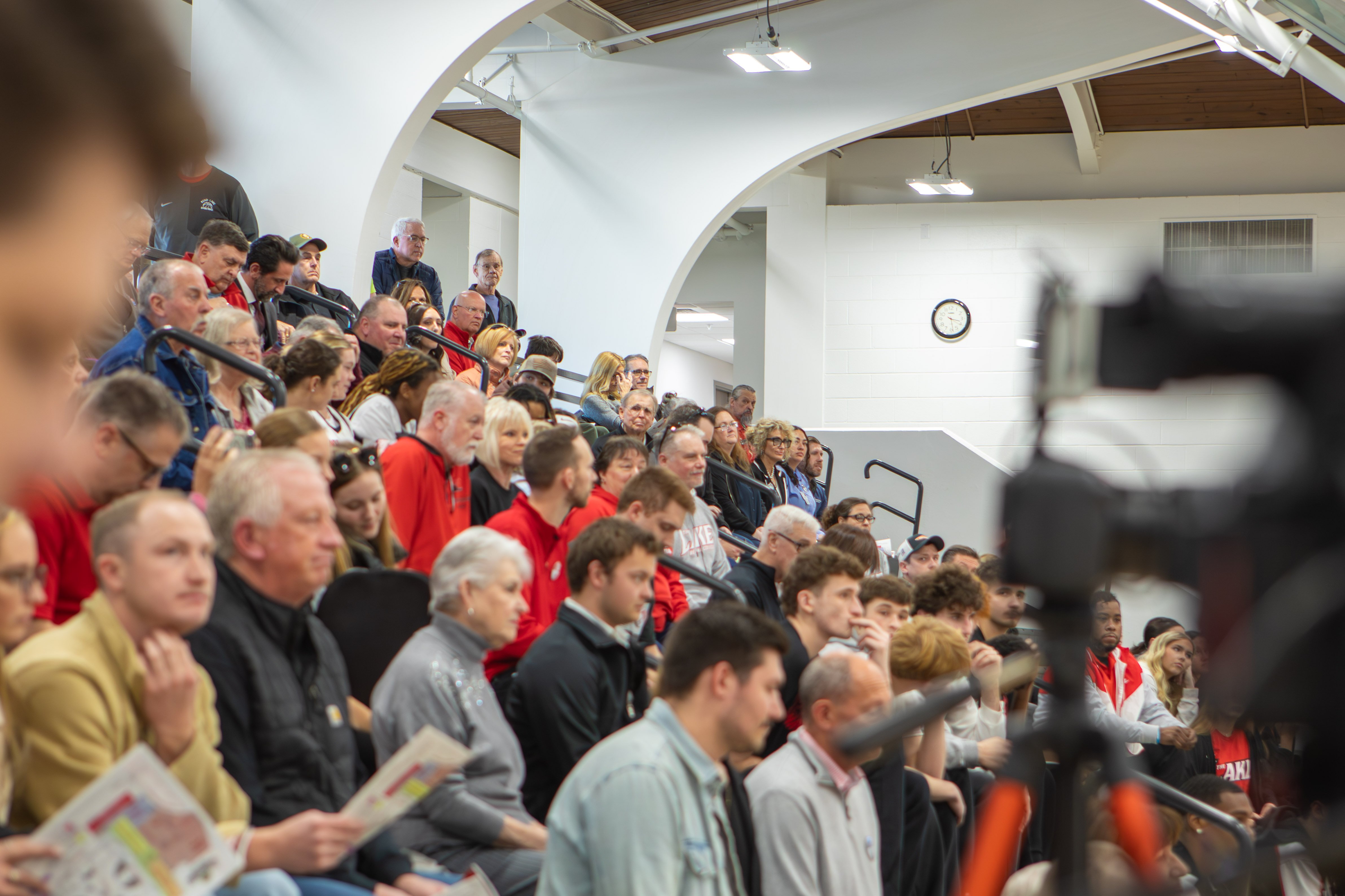 Gemini said A large crowd of attendees fills the bleachers during the Banterra Sports Complex ribbon-cutting ceremony at Rend Lake College.